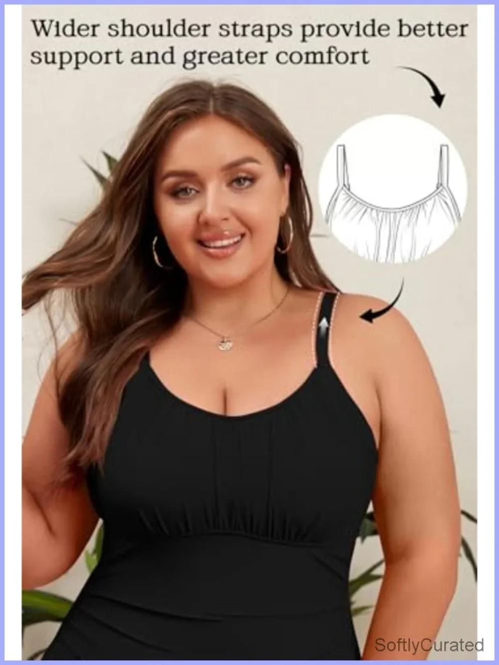 Plus Size One Piece Swimsuits Tummy Control Ruched Bathing Suits Full Coverage